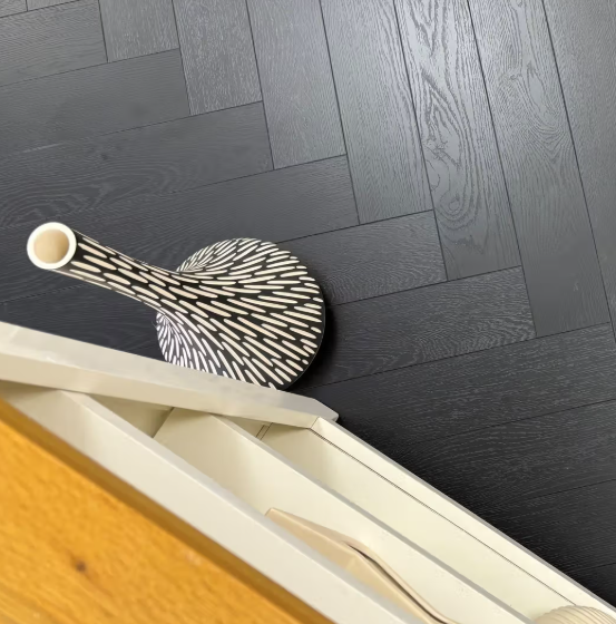 Embrace Midnight Oak Herringbone Laminate Flooring 12mm