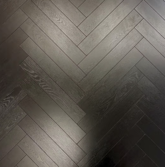 Embrace Midnight Oak Herringbone Laminate Flooring 12mm