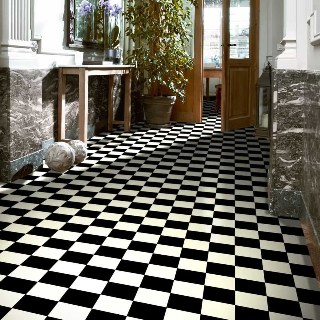 Ecostep Black White marble Flooring 019D